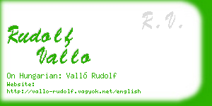 rudolf vallo business card