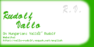 rudolf vallo business card